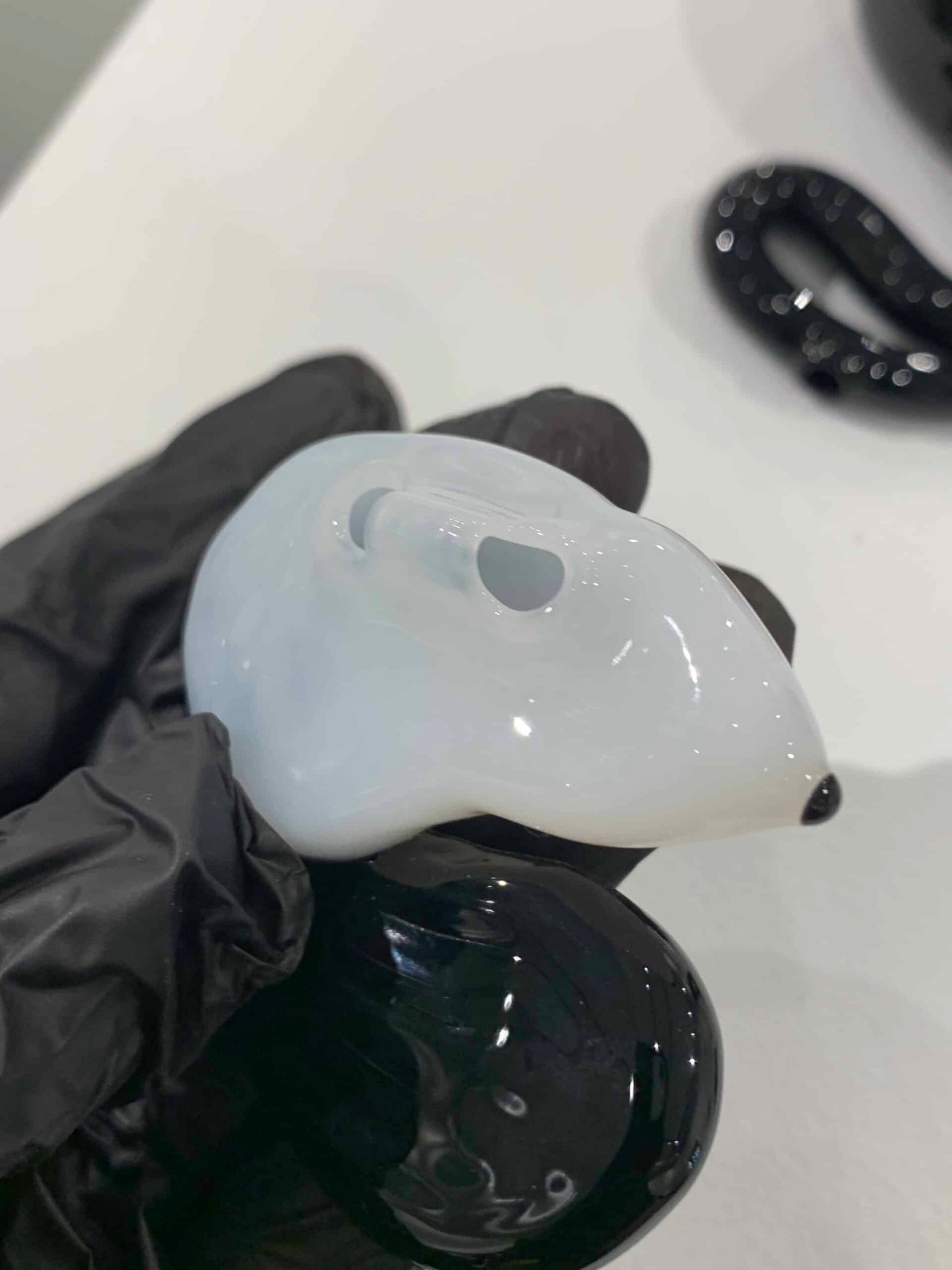 luxurious glass pendant - White Beaver Pendant by Preston Hanna (2022 Drop)