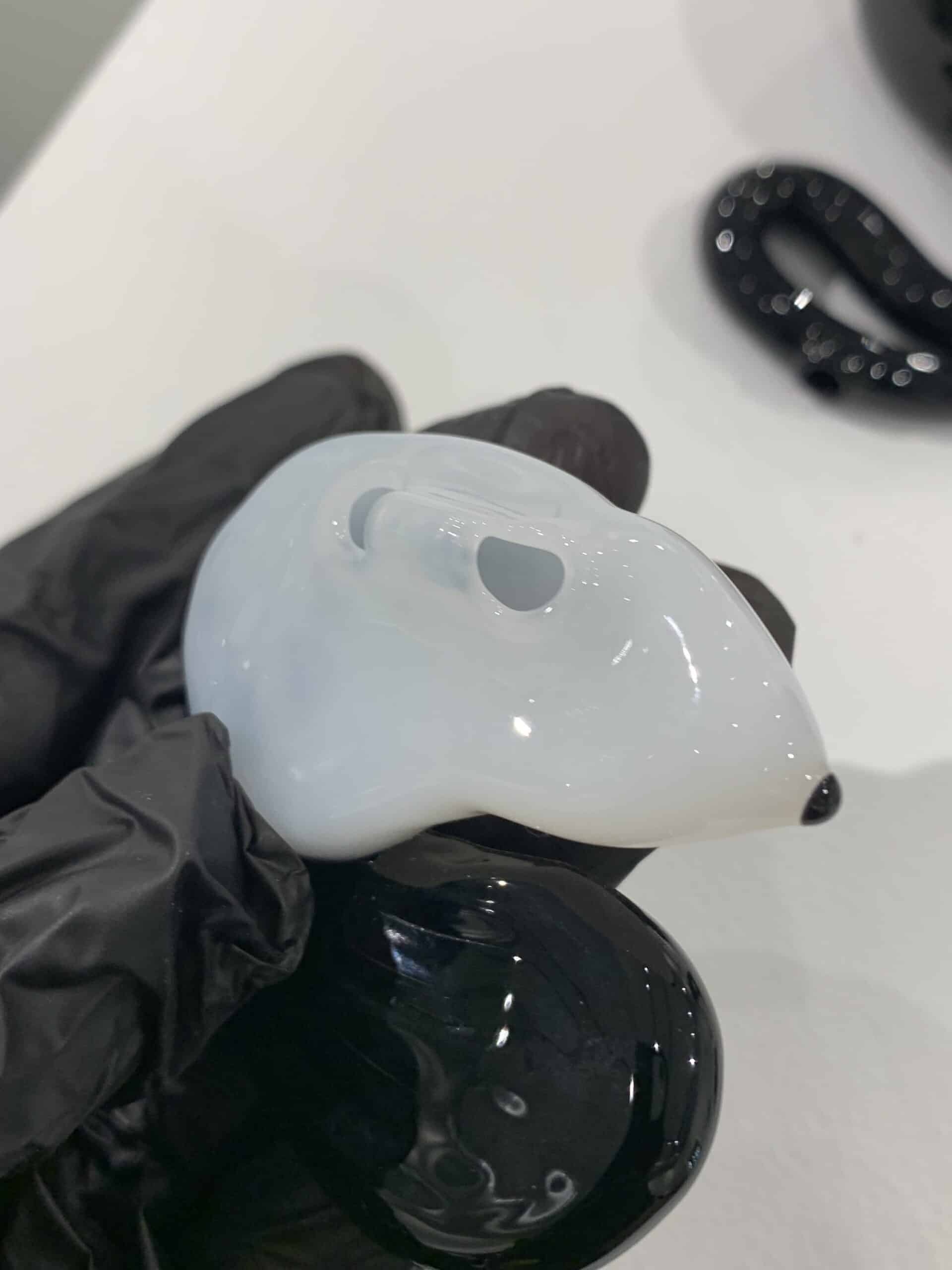 luxurious glass pendant - White Beaver Pendant by Preston Hanna (2022 Drop)
