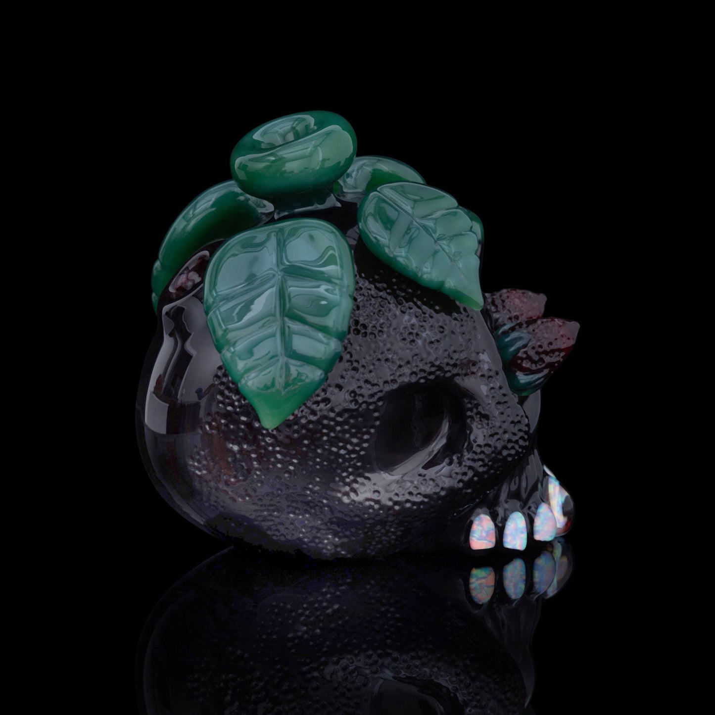 heady art piece - Strawberry Skull Collab by Carsten Carlile x Joshua Opdenaker (2023)