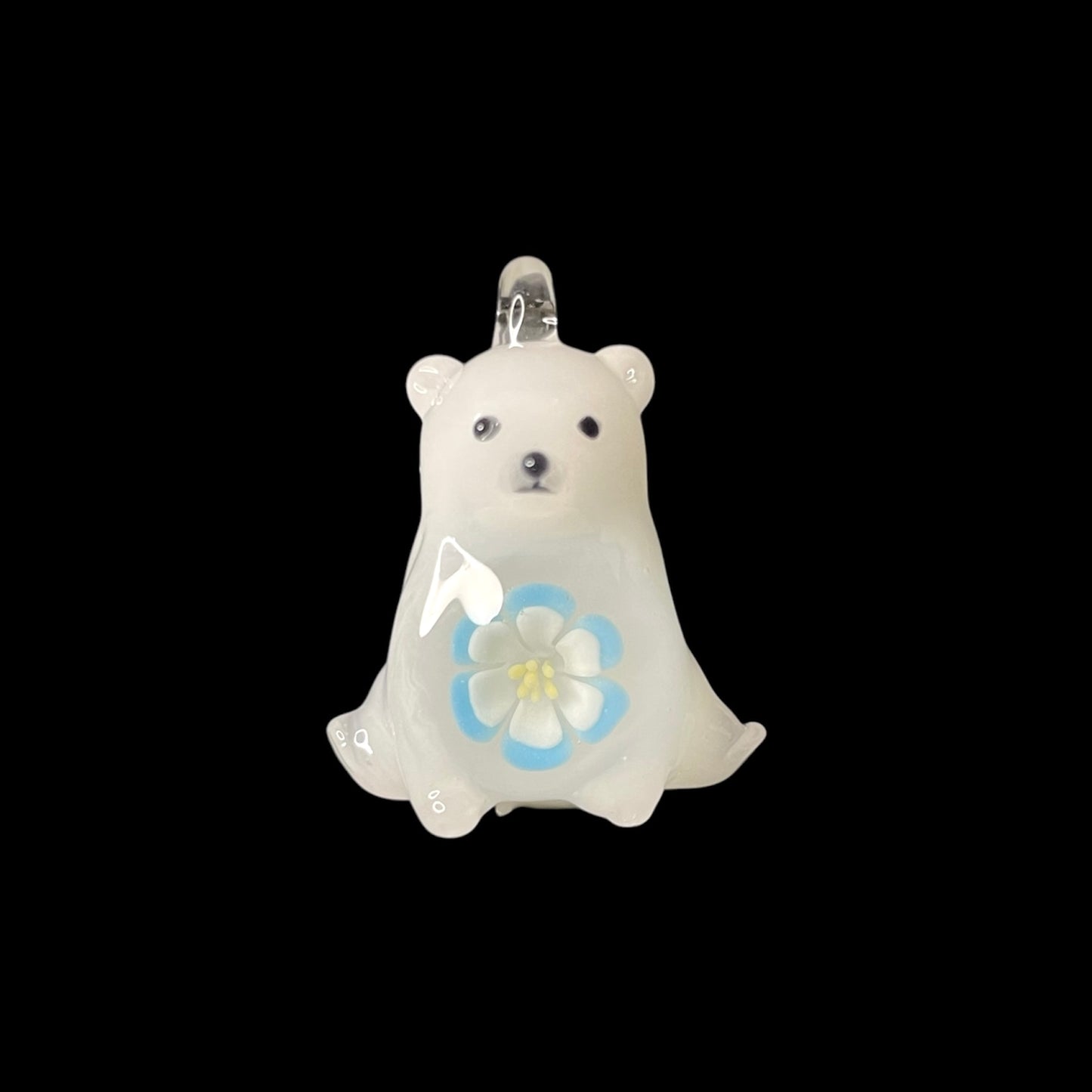 Flower Implosion Polar Bear Pendant by Azusa Glass (Hikari No Kakera 2025)