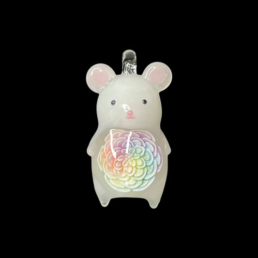 Pastel Flower Mouse Pendant by Azusa Glass (Hikari No Kakera 2025)