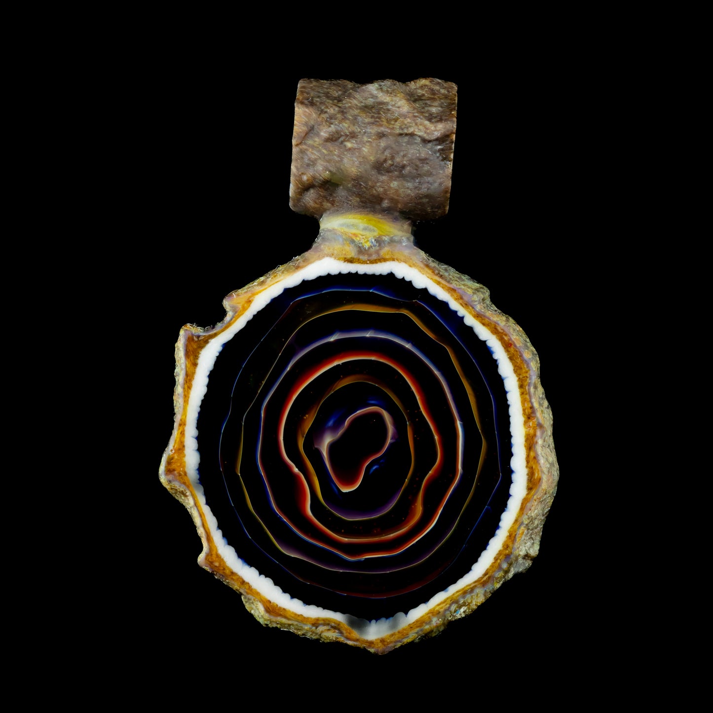 Blue and Red Stone Agate Slice by Green T (2024)