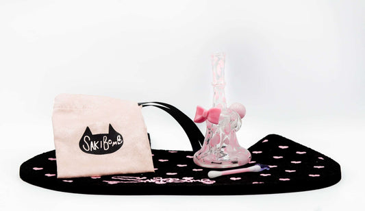 artisan-crafted art piece - Pink Sakini w/ Bow by Sakibomb