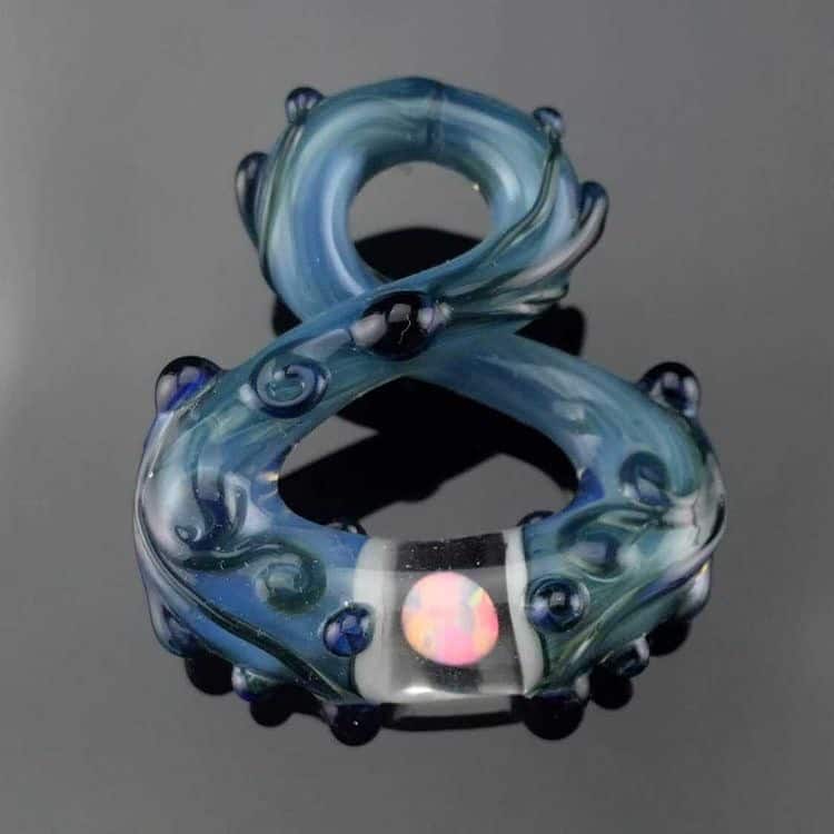 innovative glass pendant - Blue/Green Collab Infinity Pendant by NateyLove & Lyric