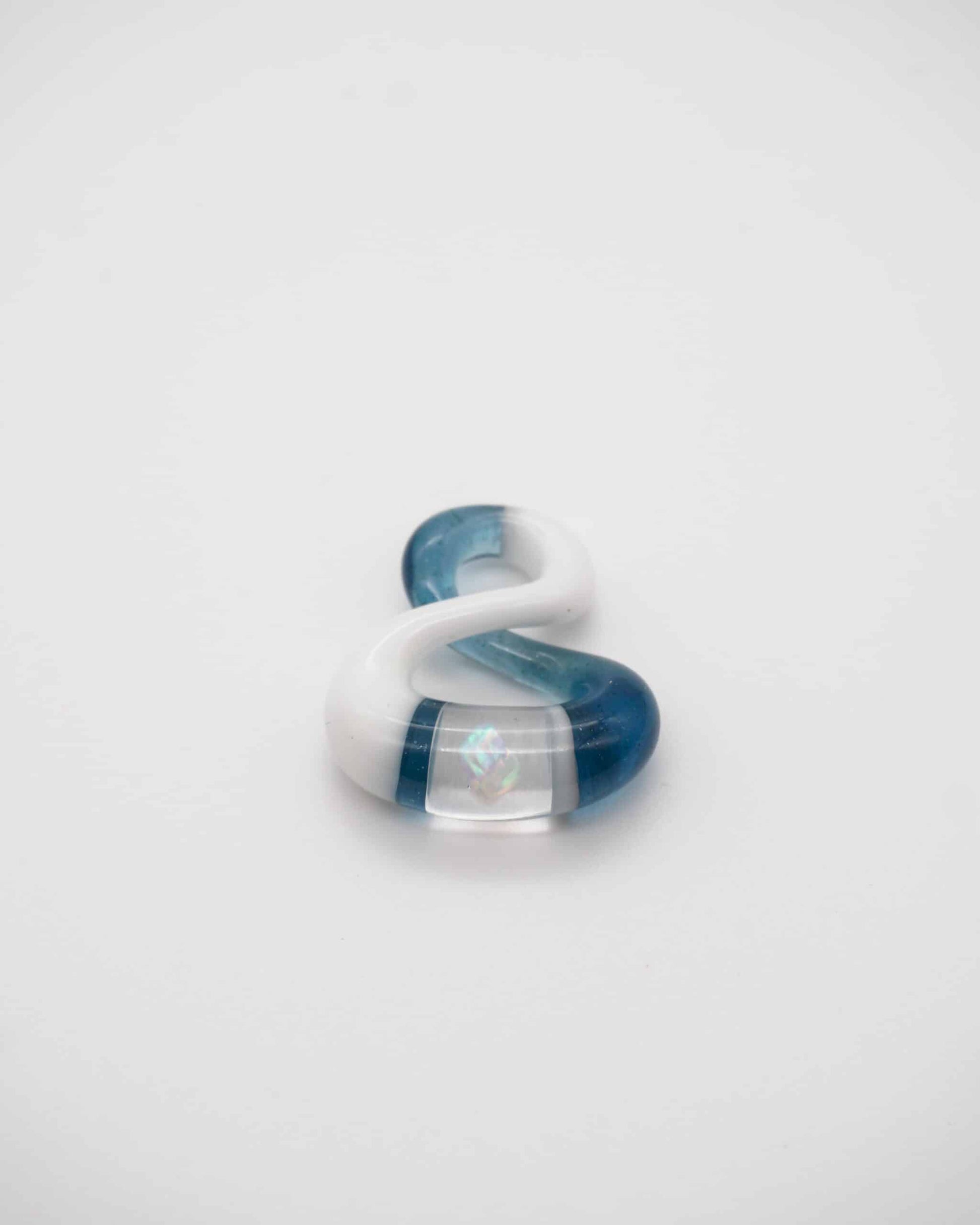 sophisticated glass pendant - Aqua/White Mini Infinity Pendant by Nateylove