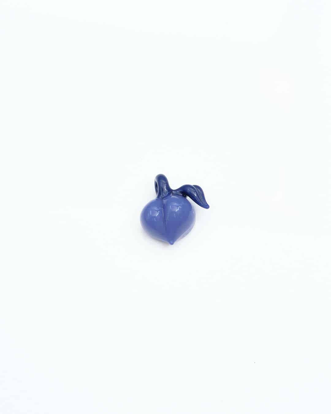 innovative glass pendant - (27C) Indigo Peach w/ Dark Blue Stem Pendant by Gnarla Carla