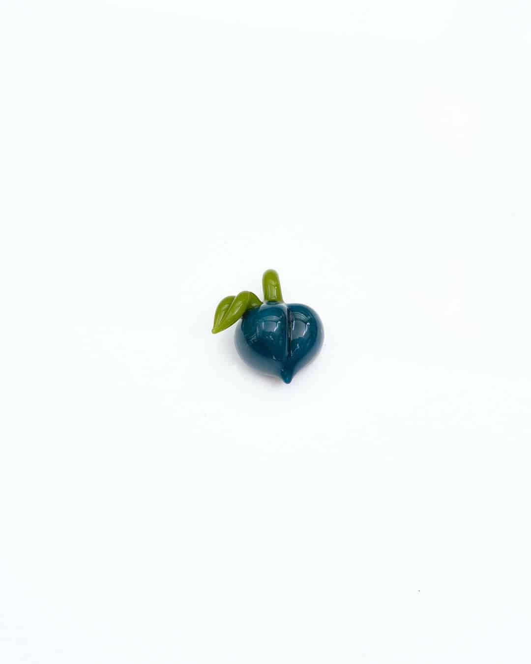 exquisite glass pendant - (34C) Blue Peach w/ Green Stem Pendant by Gnarla Carla