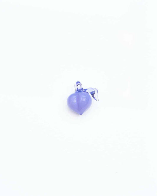 luxurious glass pendant - (31C) Lavender Peach w/ Purple Stem Pendant by Gnarla Carla