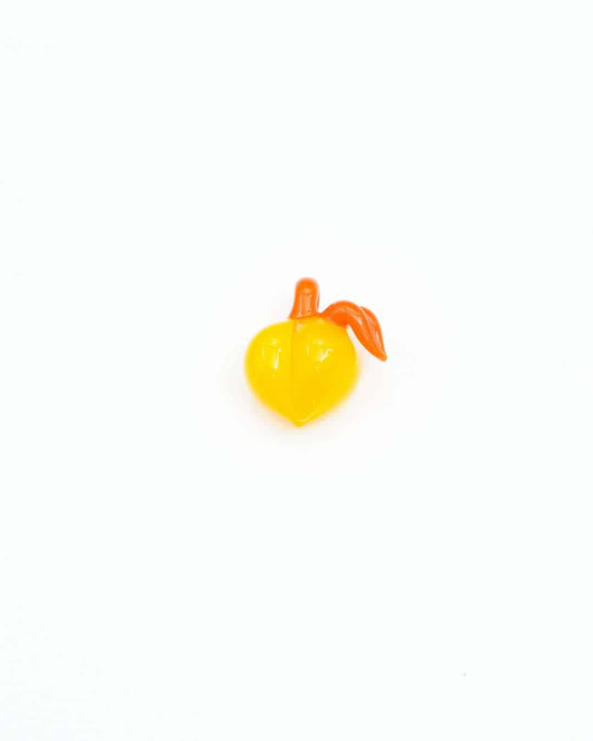sophisticated glass pendant - (1C) Yellow Peach w/ Orange Stem Pendant by Gnarla Carla