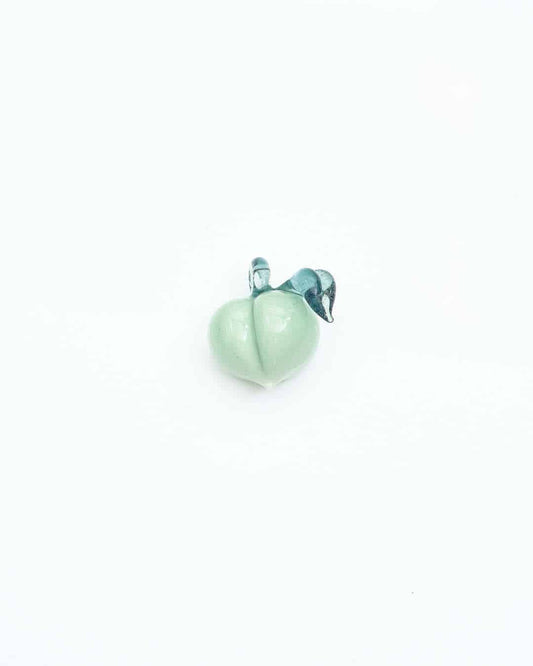 exquisite glass pendant - (33C) Gray/Light Green CFL Peach w/ Purple/Blue CFL Stem Pendant by Gnarla Carla