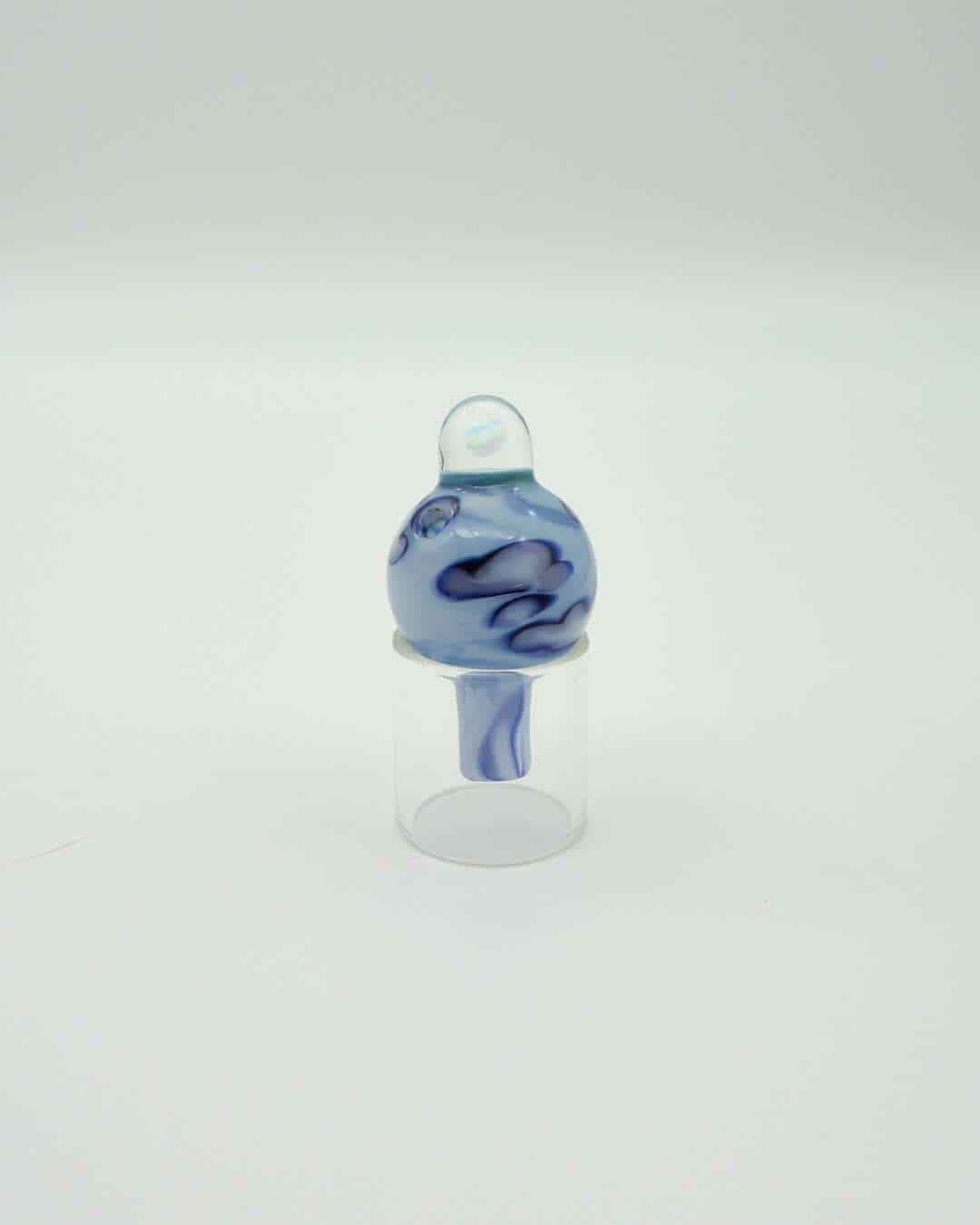 soft design of the Blue Cloud Bubble Carb Cap by Gnarla Carla