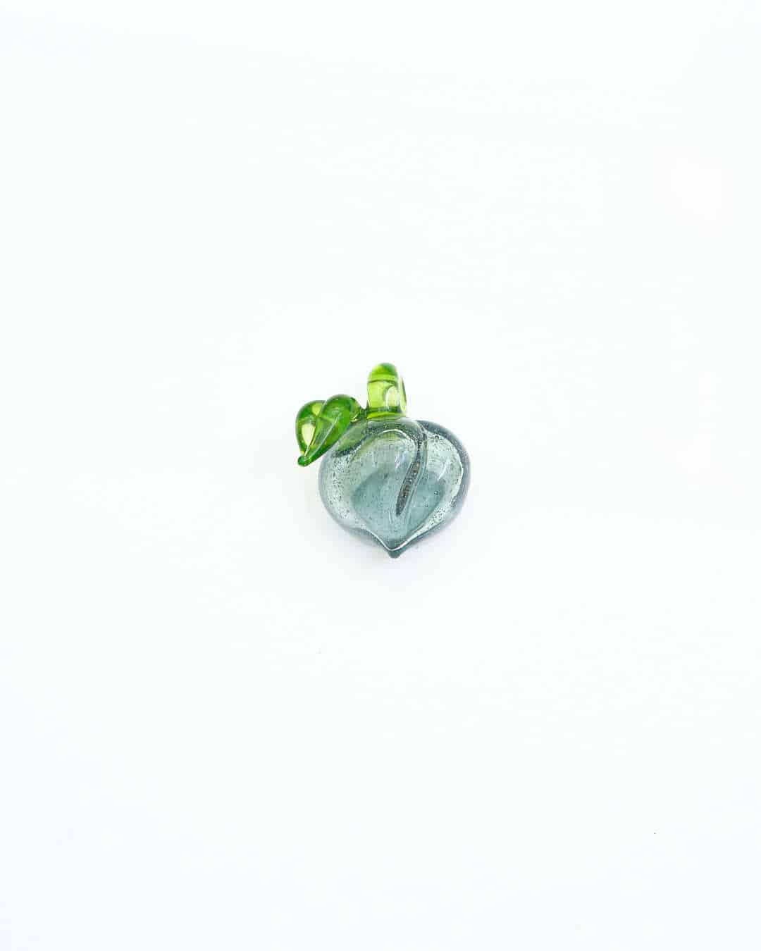 exquisite glass pendant - (38C) Blue/Purple CFL Peach w/ UV Green Stem Pendant by Gnarla Carla