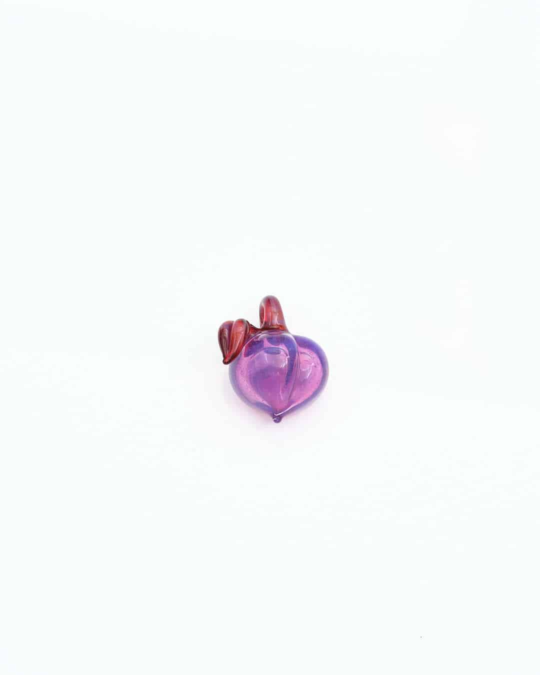 innovative glass pendant - (25C) Purple Peach w/ Red Stem Pendant by Gnarla Carla