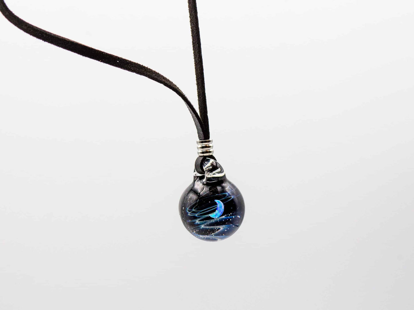 innovative glass pendant - Medium Black Moon Pendant by ColorWorks