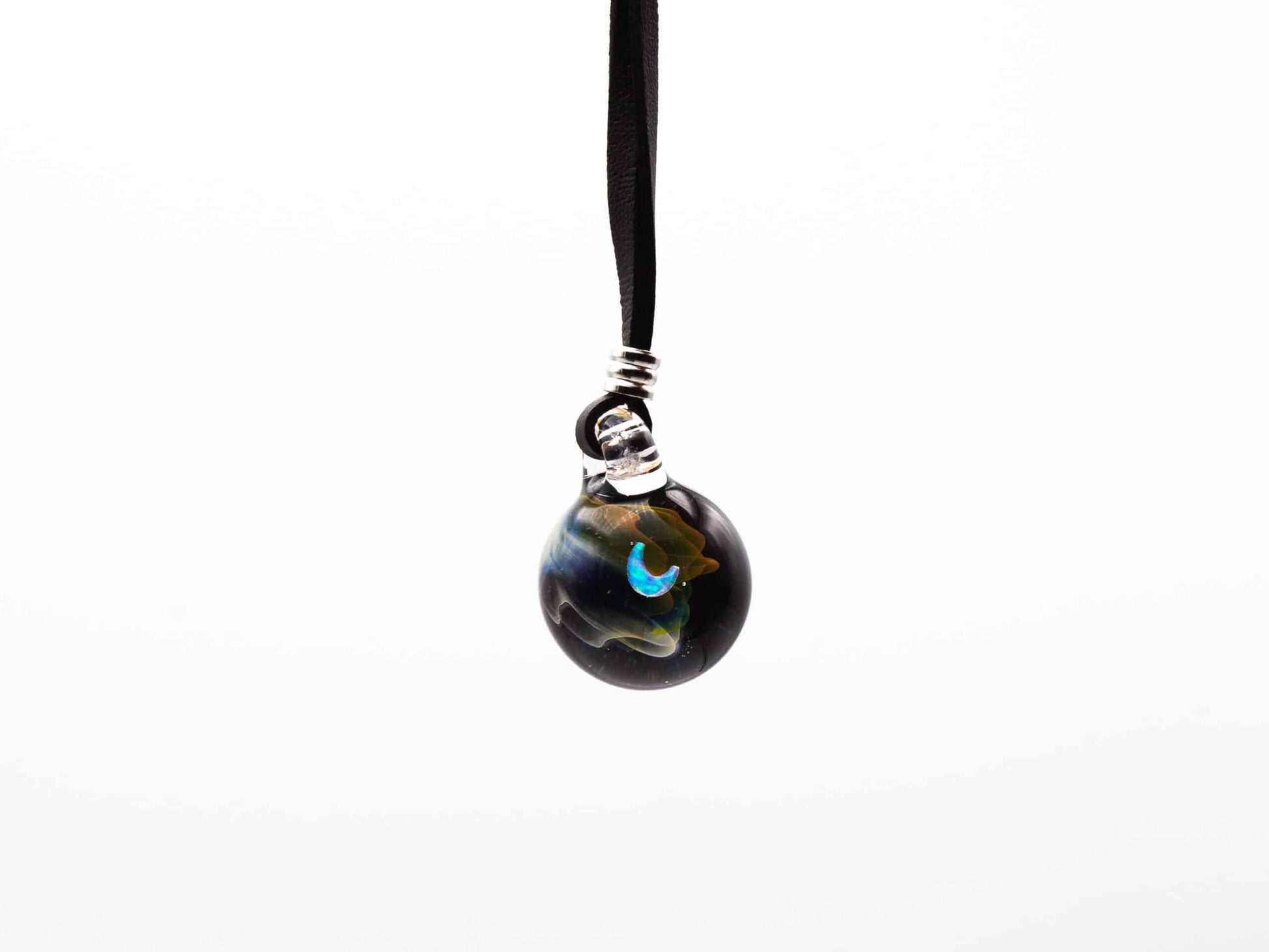 sophisticated glass pendant - Medium Aurora Moon Pendant by ColorWorks