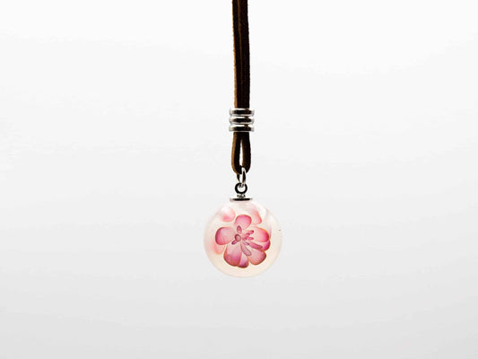 heady glass pendant - (CS4) Small White Cherry Blossom Pendant by ColorWorks