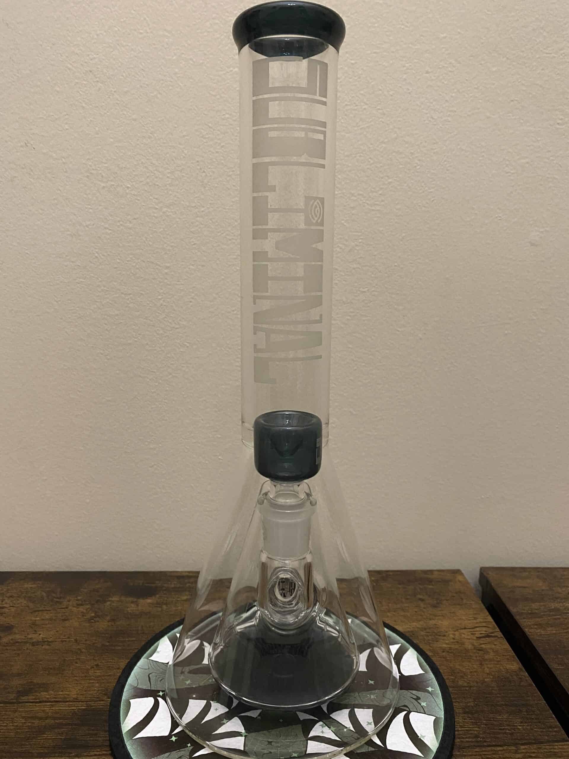 sophisticated art piece - (Sub1) 15 Inch Collins Pyramid Perc Beaker by Subliminal Glass