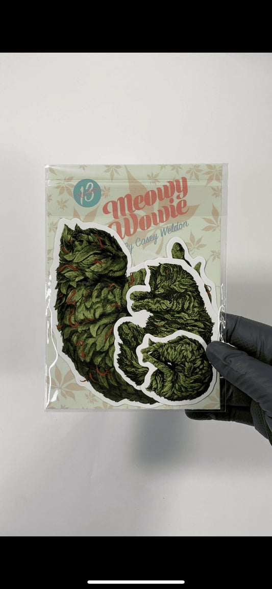 artisan-crafted art piece - Meowie Wowie Sticker Sets by Casey Weldon