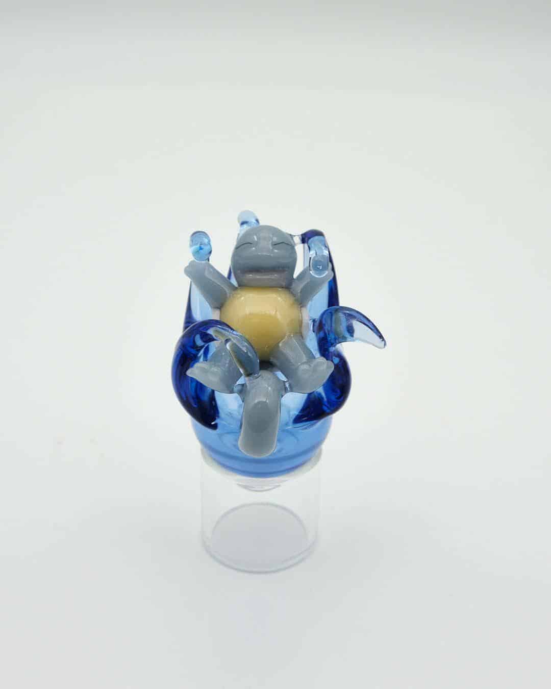 premium quality design of the Squirtle Spinner Carb Cap by Saiyan Glass