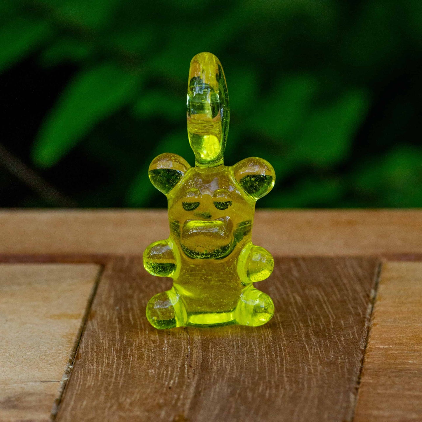 artisan-crafted glass pendant - Solar Flare Heady Bear Pendant by Alexander the Great