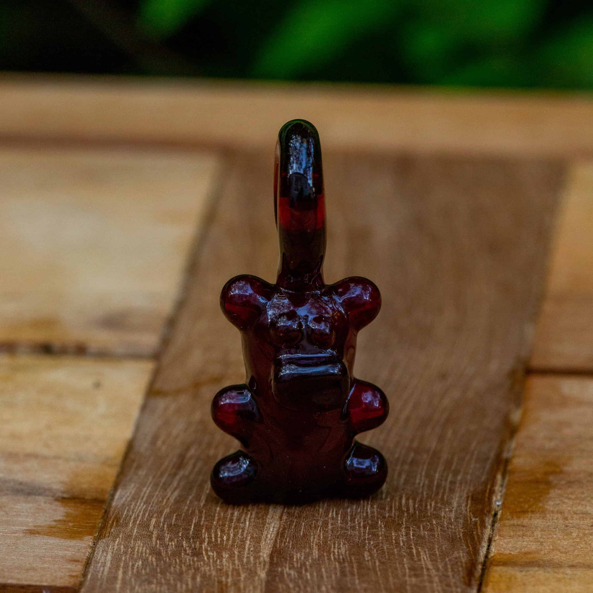 luxurious glass pendant - Red Elvis Heady Bear Pendant by Alexander the Great