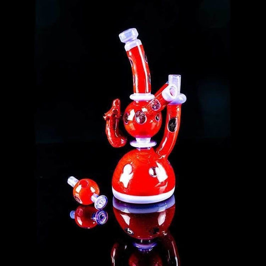 exquisite design of the Female Torso Porthole Xhalerator Rig (w/ Case & Carb Cap) (Pastel Potion / Cherry) by Robert Mickelsen