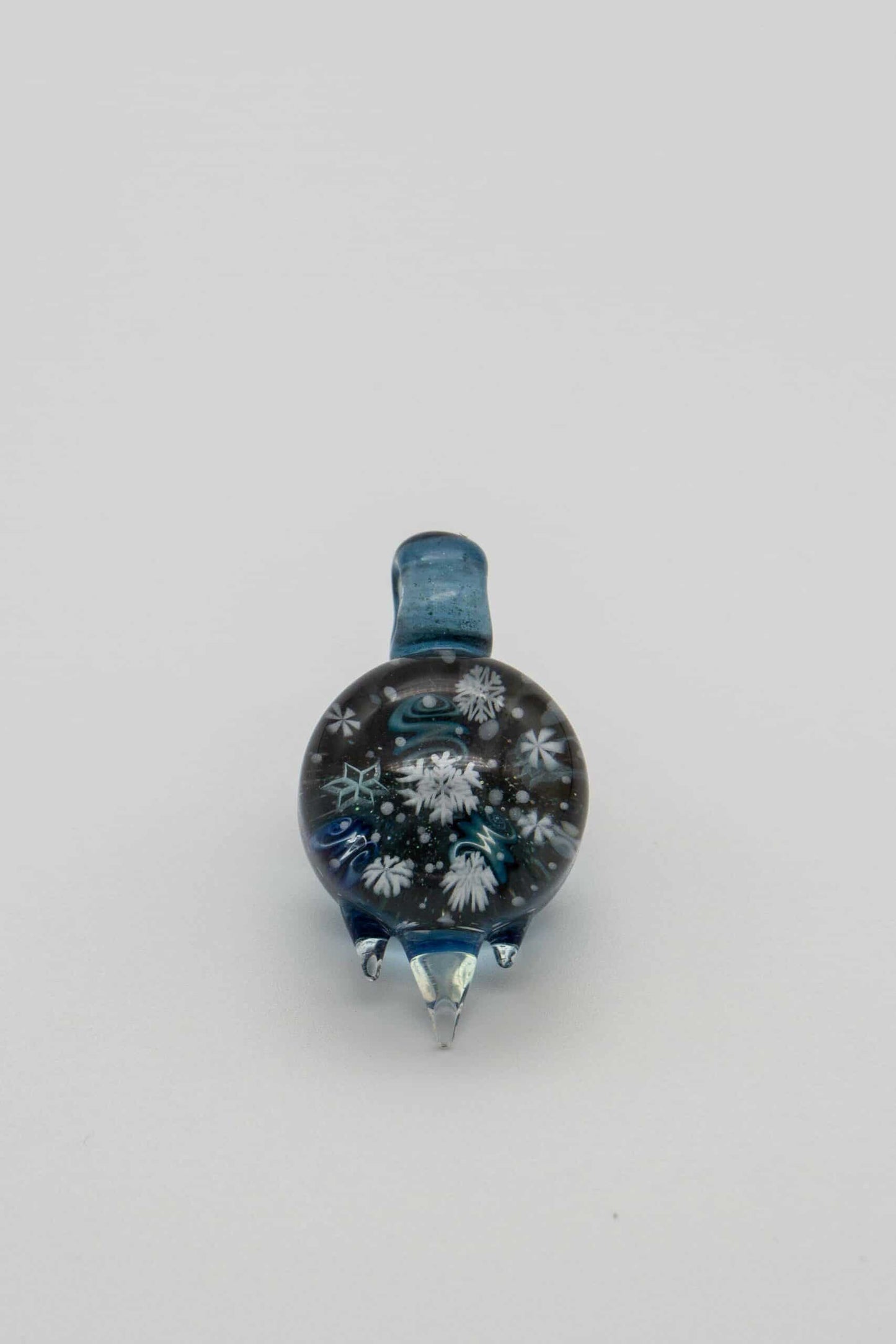 hand-blown glass pendant - Blizzard Pendant by Chaka Glass