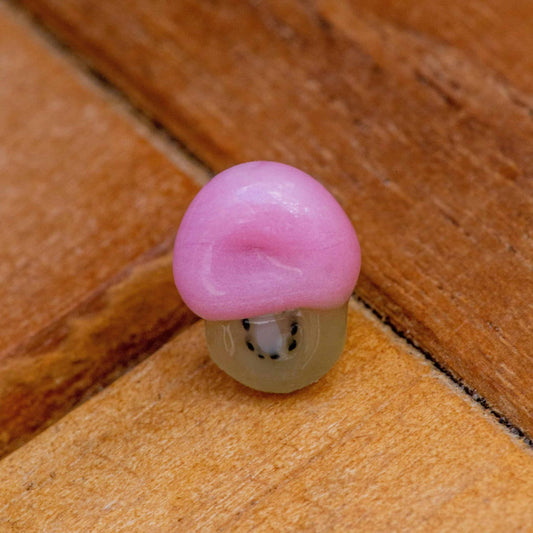 innovative art piece - Tiny Flat Pink Kiwi Pearl by Sakibomb