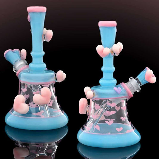 artisan-crafted art piece - Mini Blue Sky Love Tube by Sakibomb