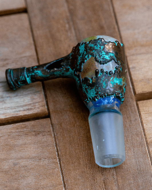 hand-blown art piece - Male 18mm Slide #2 by Snic Barnes