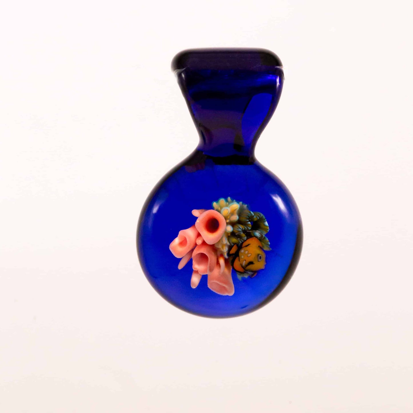 sophisticated glass pendant - Coral Reef Pendant (BLUE, ORANGE FISH) #12 BY KIMMO