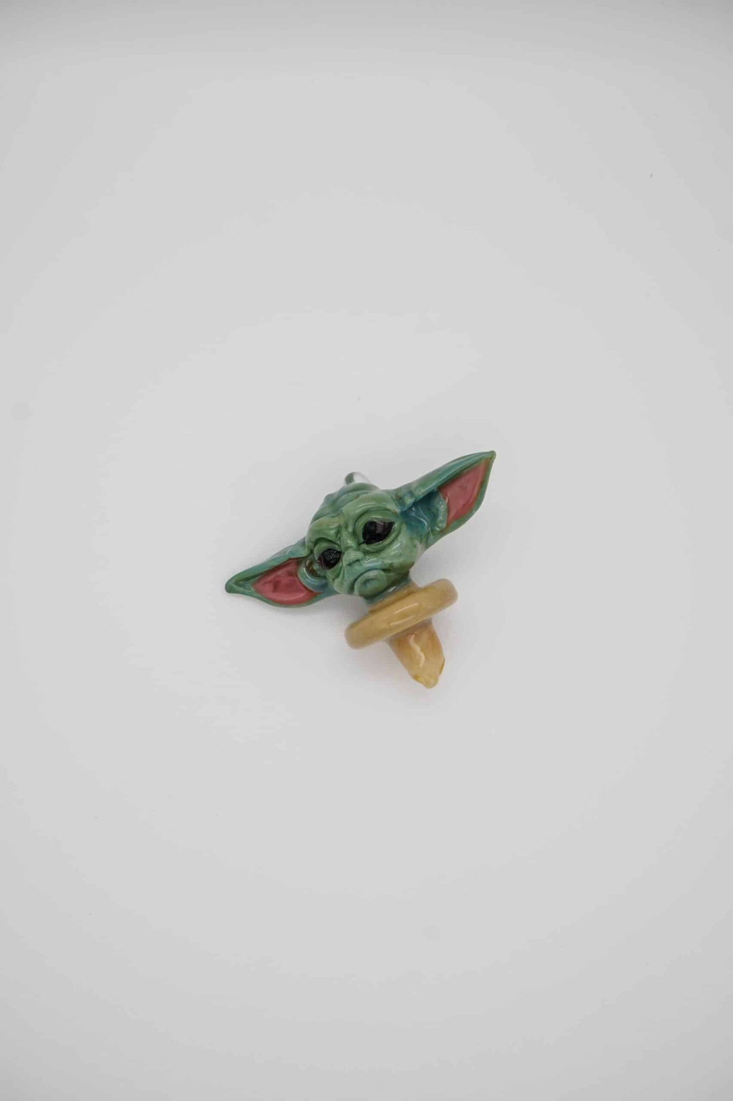 innovative glass pendant - Baby Yoda Spinner Carb Cap Pendant by Fish