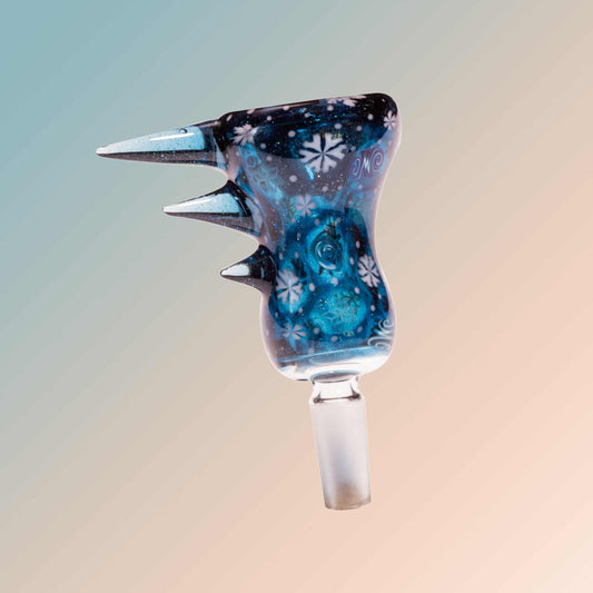 luxurious art piece - Blizzard Slide 10mm by Chaka Glass