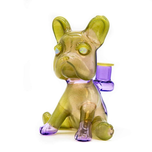 exquisite design of the [SW1] Hulk Cheese CFL/Purple Rain Full-size Frenchie Rig with Opal Eyes Set by Swanny (w/ matching Opal Eyes Frenchie Pendant, Frenchie Spinner Cap, Bobblehead Opal Eyes Pendant, a Swanny Moodmat, and