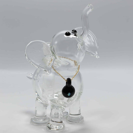 innovative design of the Large Clear Elephant Rig by Flame Princess Glass