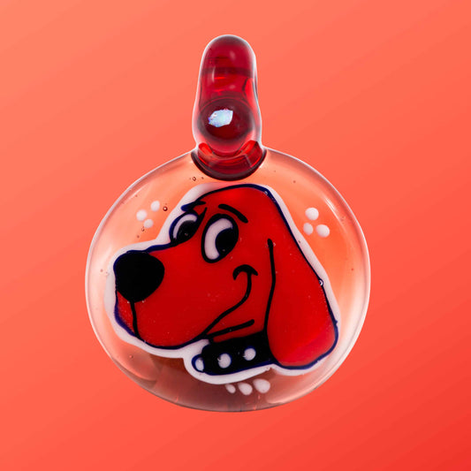 heady glass pendant - Clifford The Big Red Dog Pendant by Avi Glass