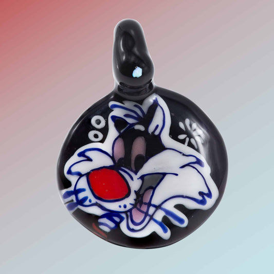 luxurious glass pendant - Sylvester The Cat Pendant by Avi Glass