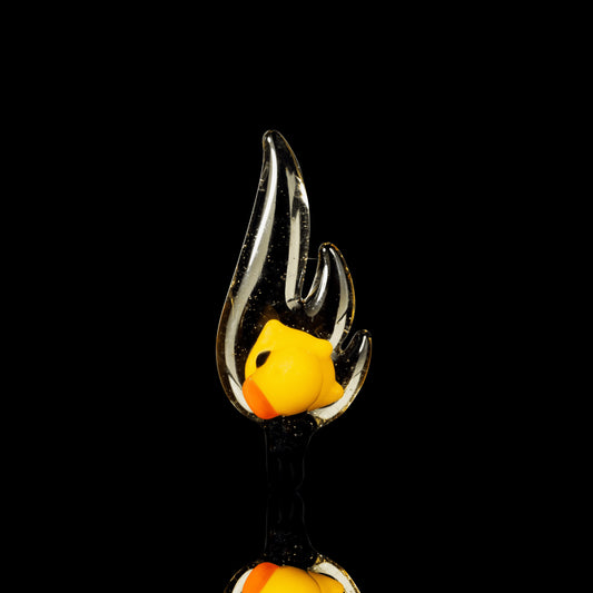 hand-blown glass pendant - Yellow Duck Pendant by Ryno Glass