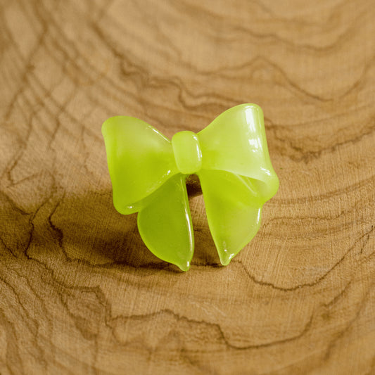 heady art piece - Neon Yellow Bow #2 by Sakibomb