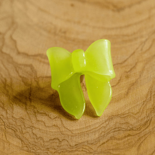 sophisticated art piece - Neon Yellow Bow #1 by Sakibomb