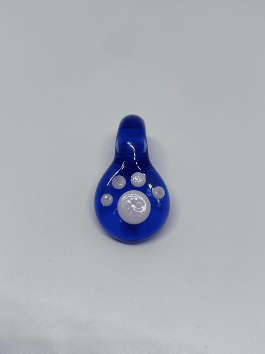 heady glass pendant - Blue Cobalt Pet Paw Pendant by Alexander The Great Glass