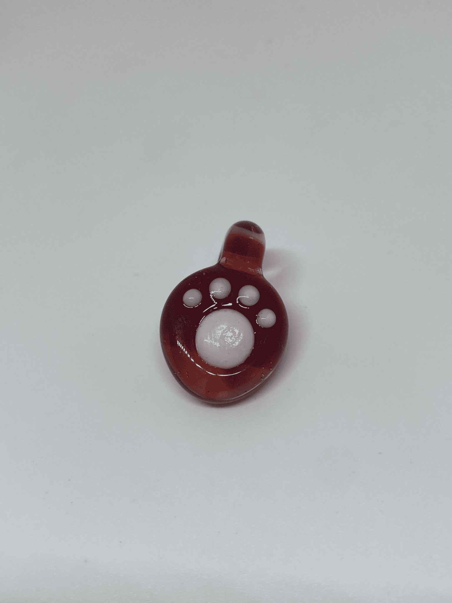 sophisticated glass pendant - Pomegranate Pet Paw Pendant by Alexander The Great Glass