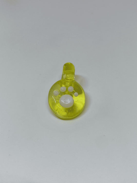 hand-blown glass pendant - Solar Flare Pet Paw Pendant by Alexander The Great Glass