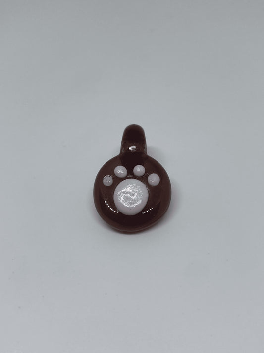 exquisite glass pendant - Maple Syrup Brown Pet Paw Pendant by Alexander The Great Glass