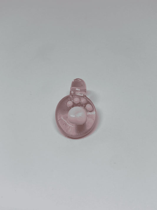 innovative glass pendant - Persephone Pink Pet Paw Pendant by Alexander The Great Glass