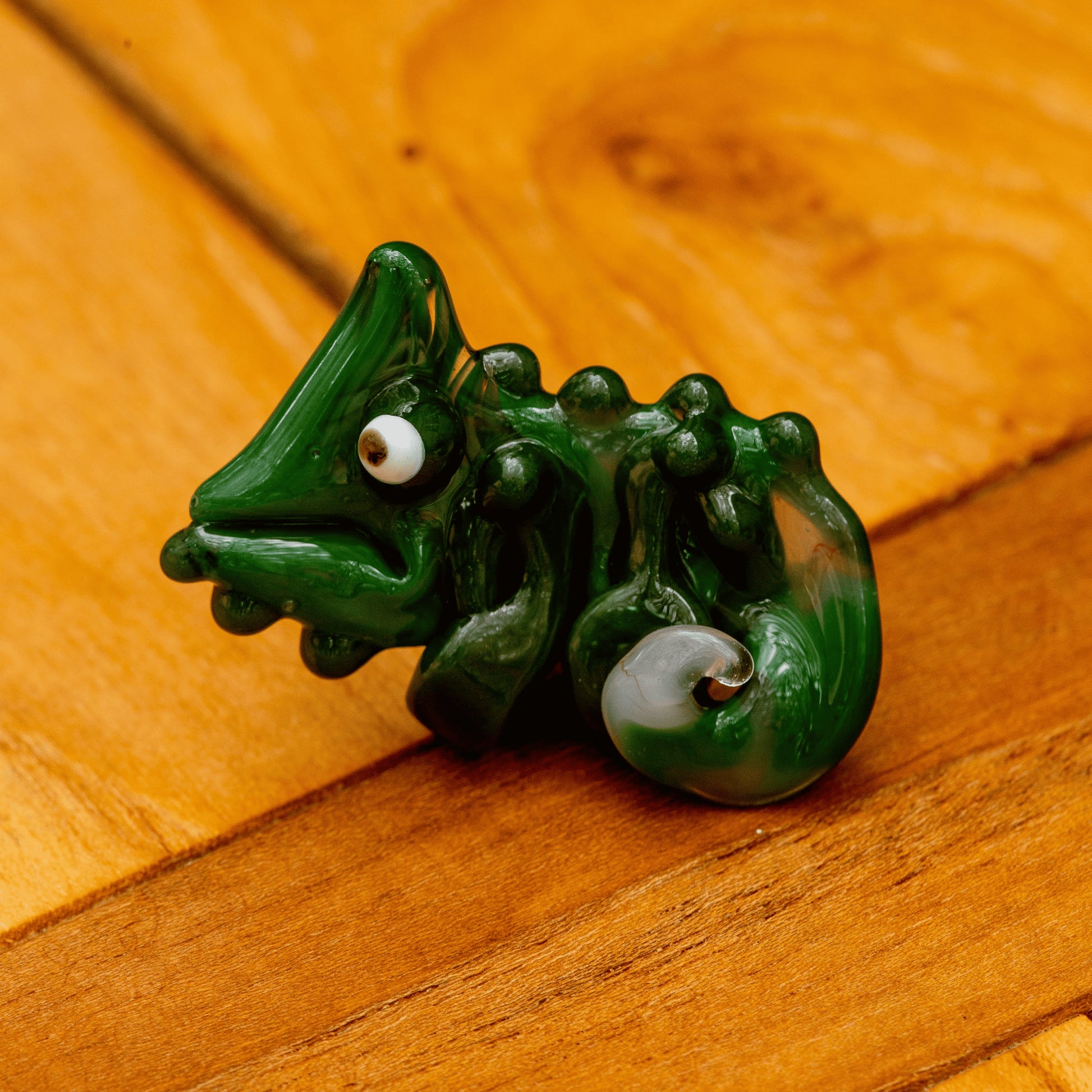 luxurious glass pendant - Chameleon Pendant (F) by Willy That Glass Guy