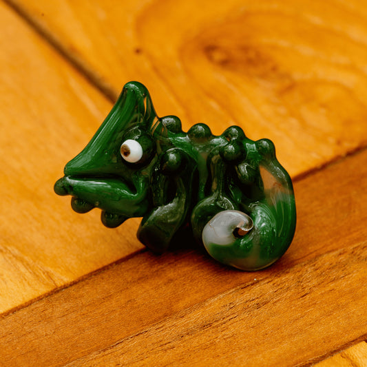 luxurious glass pendant - Chameleon Pendant (F) by Willy That Glass Guy