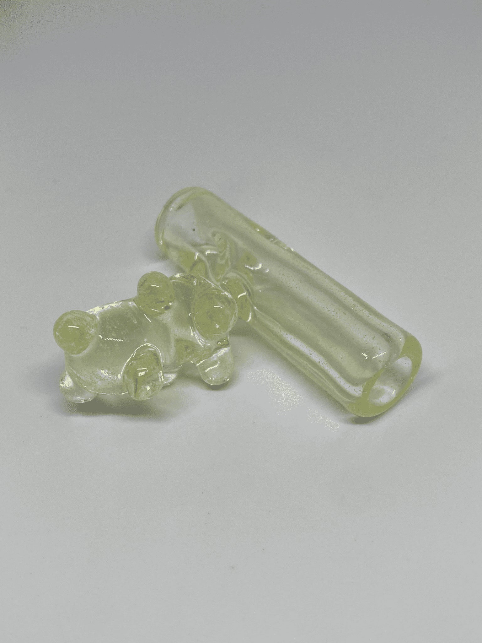 artisan-crafted art piece - UV Heady Bear Tip (L) by Alexander The Great Glass