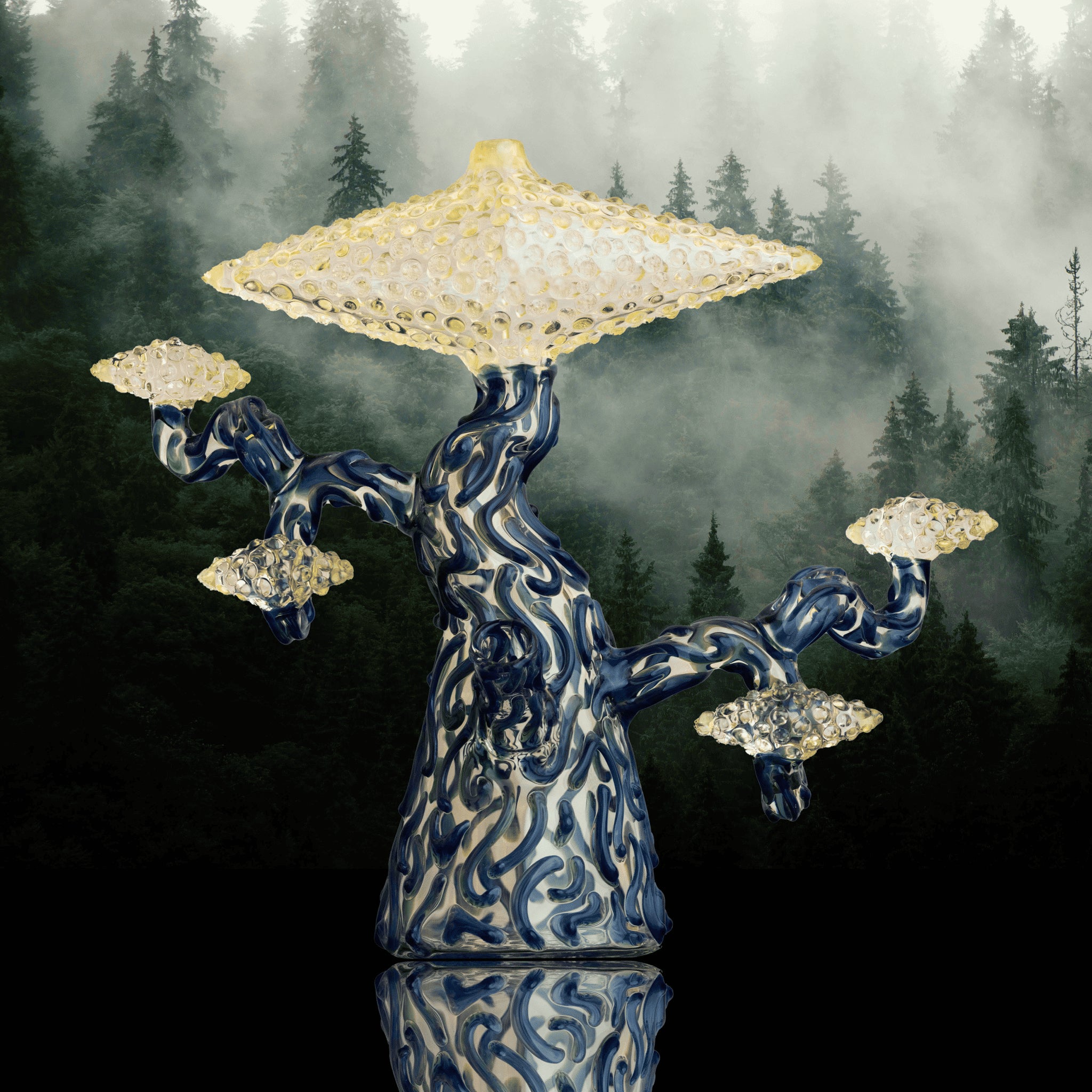 artisan-crafted design of the Large Mushroom Rig by Glasshole (2023)