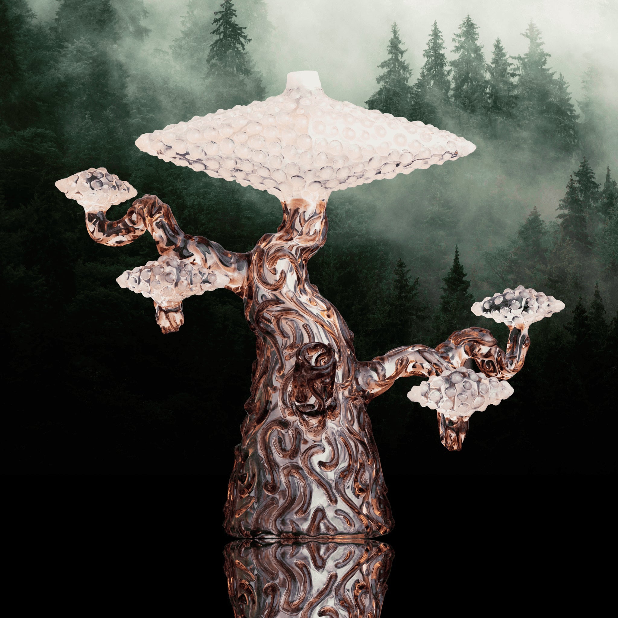 artisan-crafted design of the Large Mushroom Rig by Glasshole (2023)